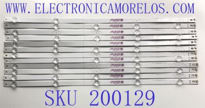 KIT DE LED'S PARA TV VIZIO (12 PIEZAS) / NUMERO DE PARTE LBM650M0501-JG-2(HF)(O) / E ABB3 0000 / 289 A60LB 00E53P / 86096 033 YA39 / PANEL V650DJB-E03 REV.C1 / MODELO M65Q6-J09 LIAIF8NX